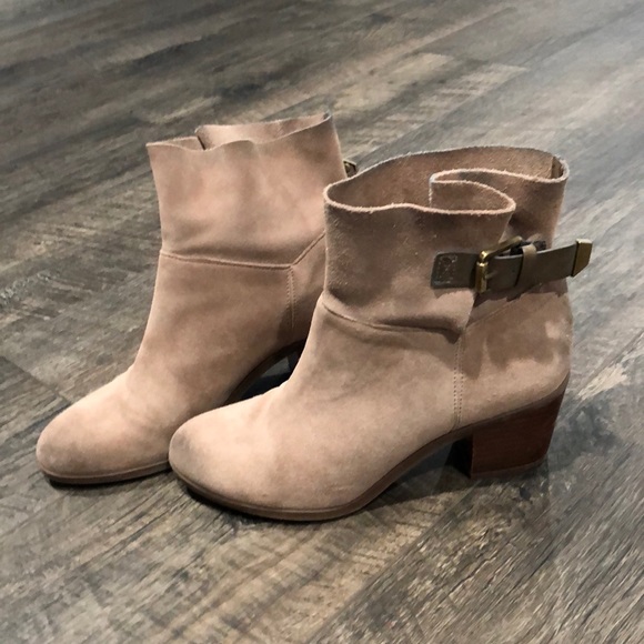 Franco Sarto Stacked Ankle Boots, Distressed - Picture 2 of 8